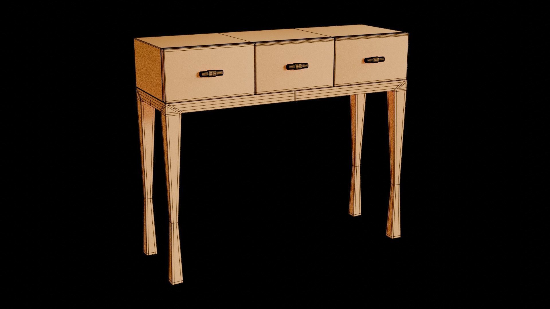 Designer Console Table 05 Low-poly 3D model_11