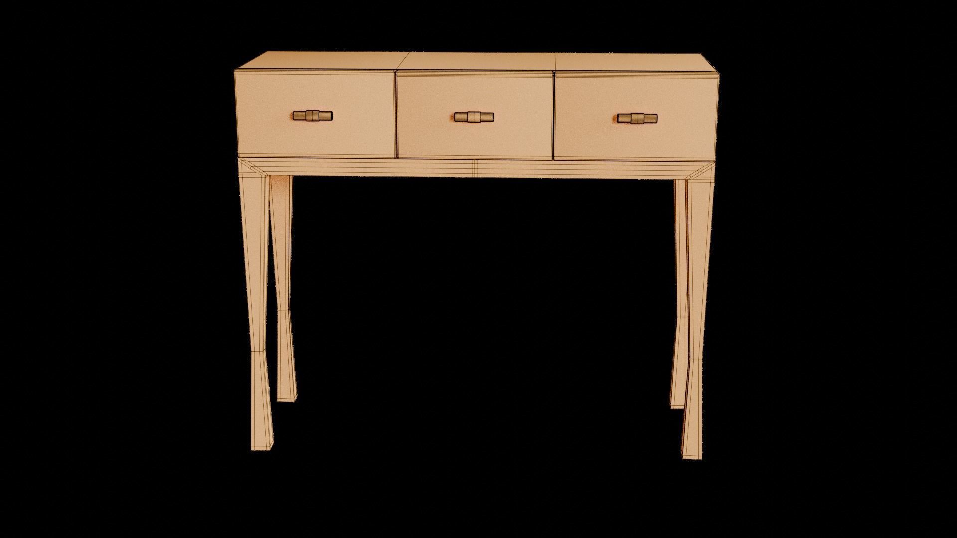 Designer Console Table 05 Low-poly 3D model_12
