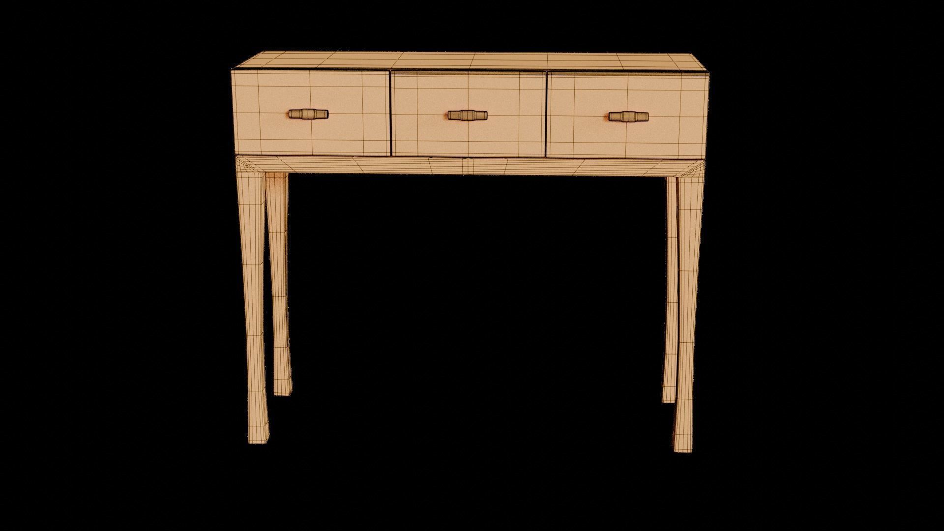 Designer Console Table 05 Low-poly 3D model_8