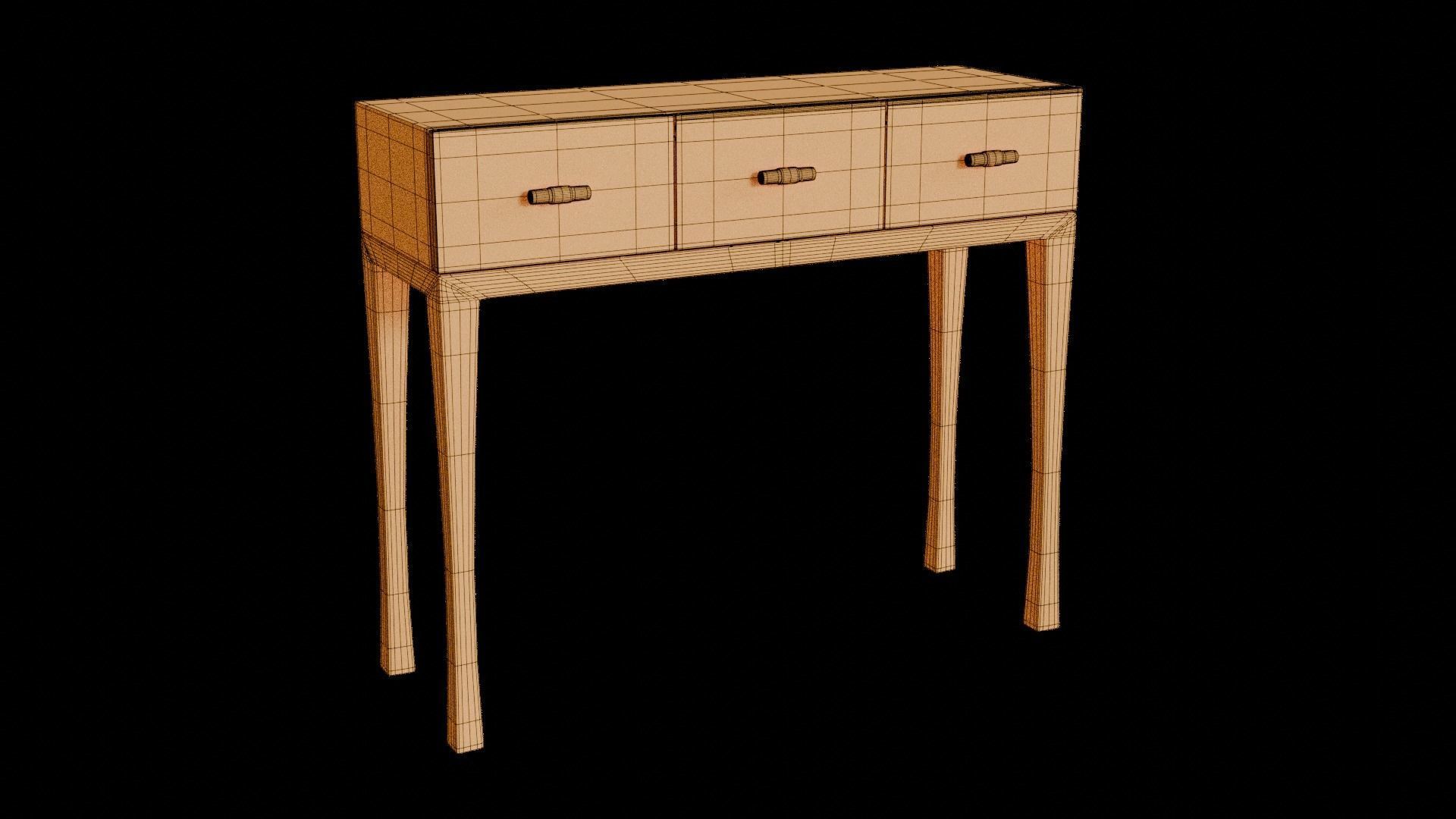 Designer Console Table 05 Low-poly 3D model_7