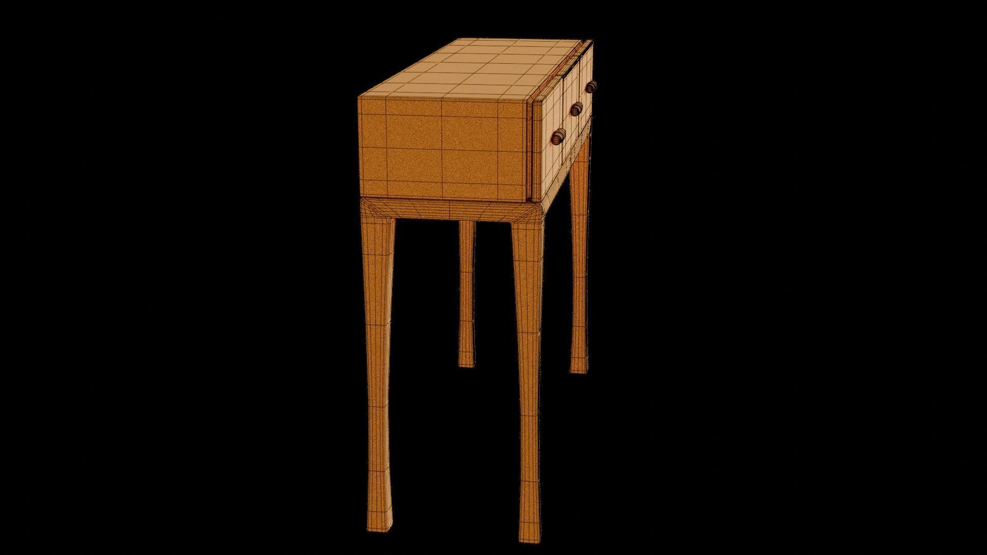 Designer Console Table 05 Low-poly 3D model_6