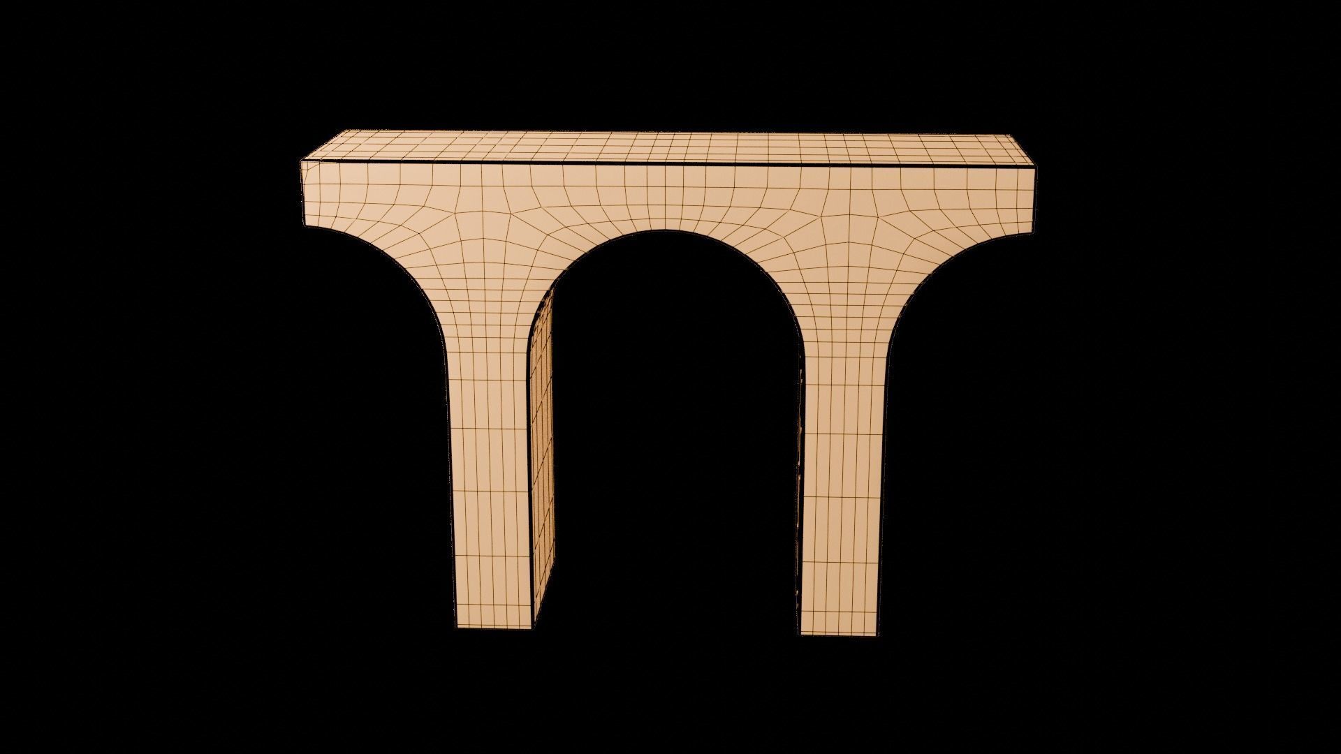 Designer Console Table 06 Low-poly 3D model_16