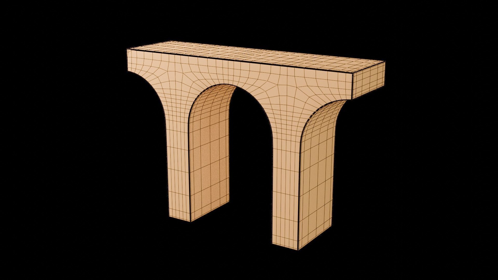 Designer Console Table 06 Low-poly 3D model_19