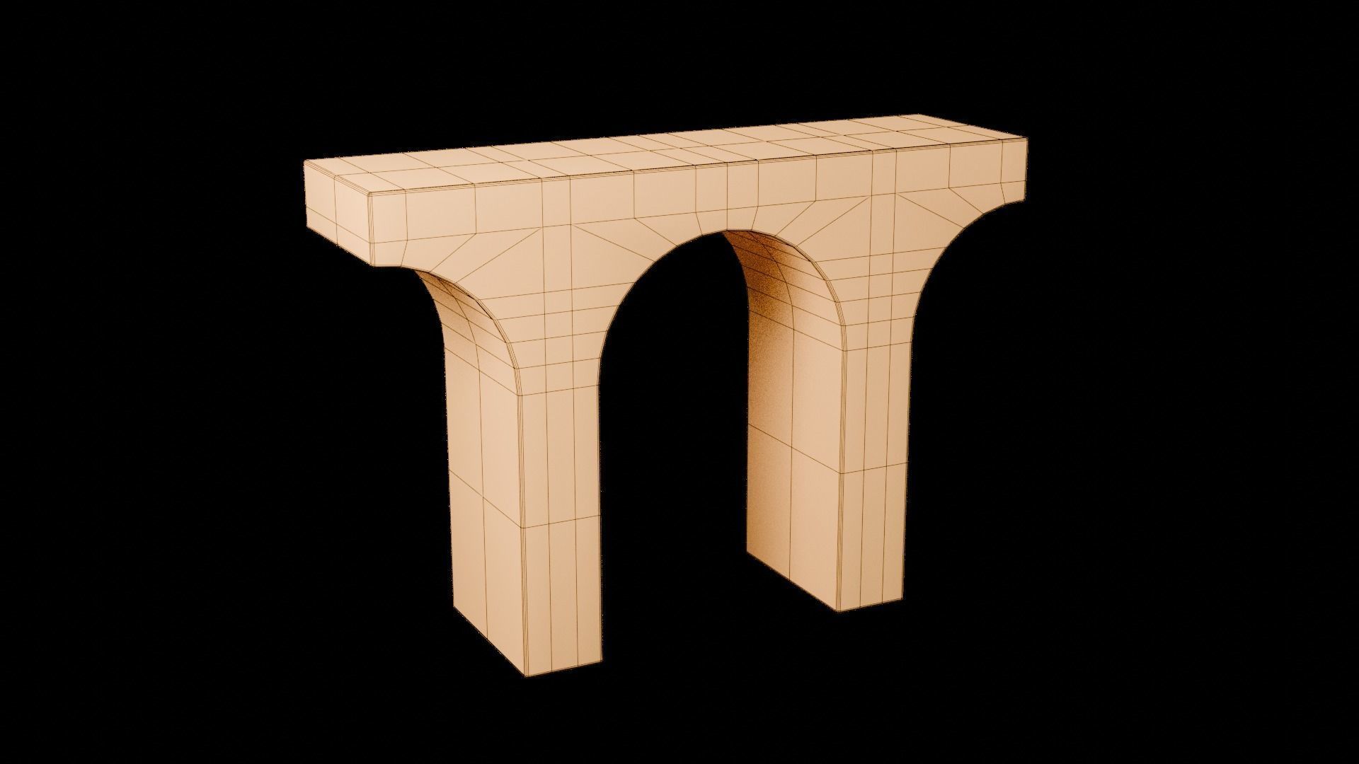 Designer Console Table 06 Low-poly 3D model_11