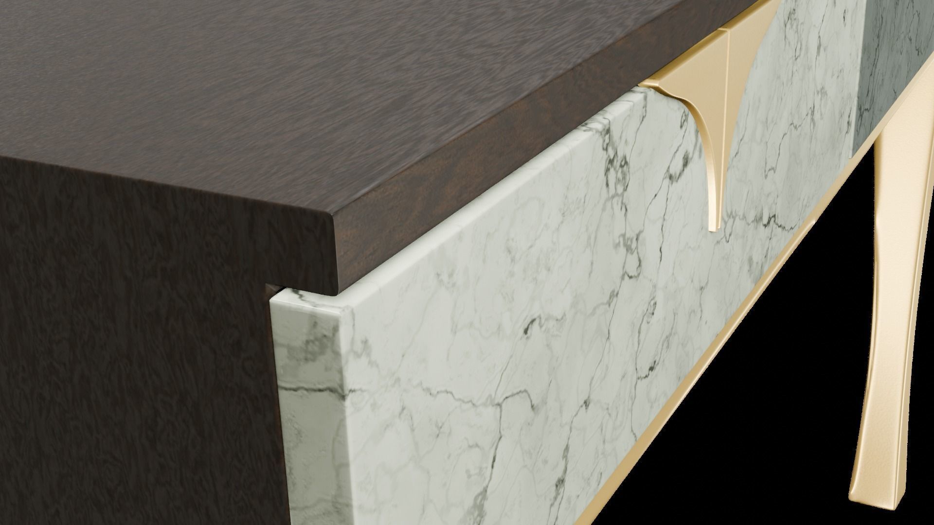 Designer Console Table 08 Low-poly 3D model_9
