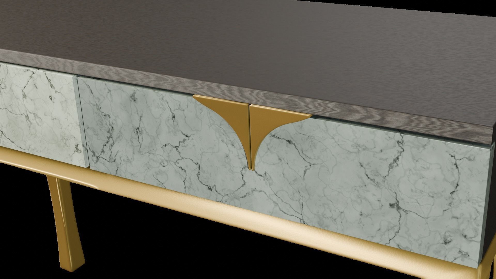 Designer Console Table 08 Low-poly 3D model_6