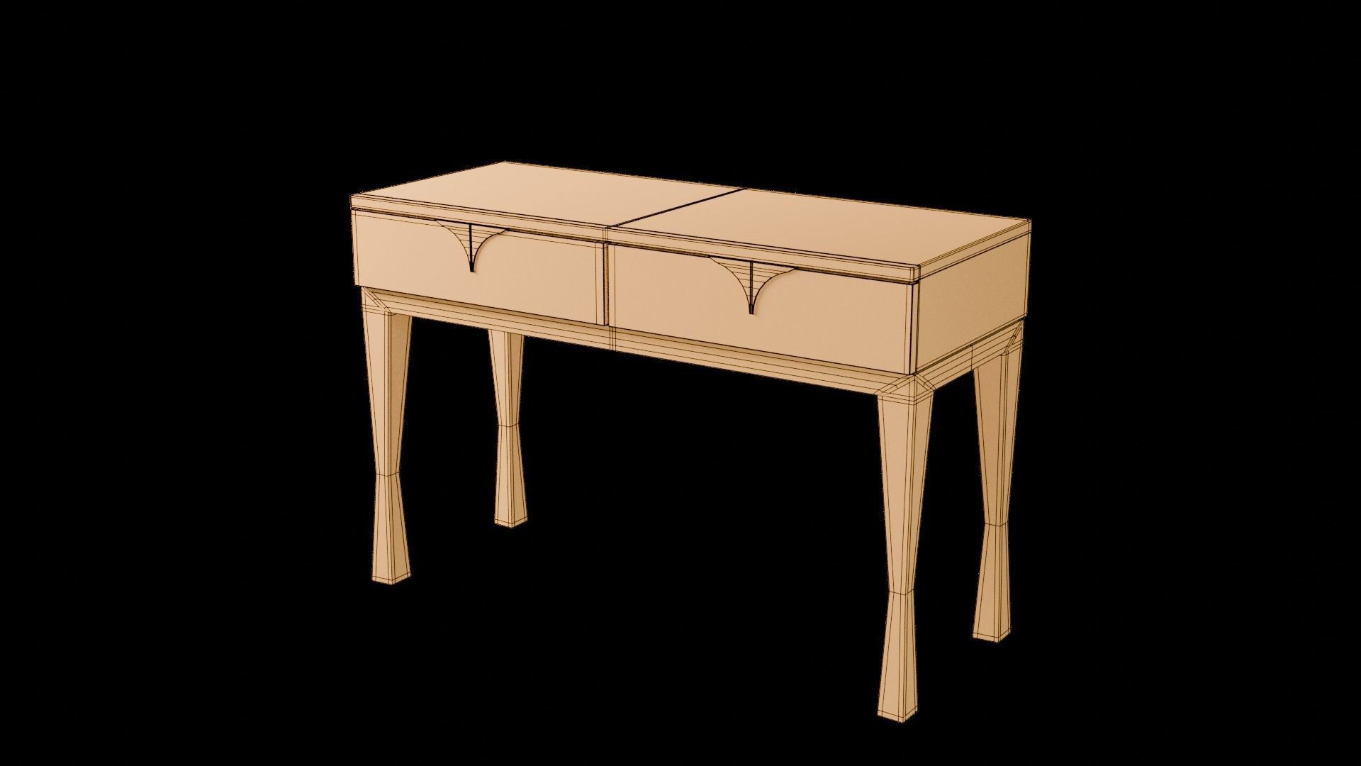 Designer Console Table 08 Low-poly 3D model_13