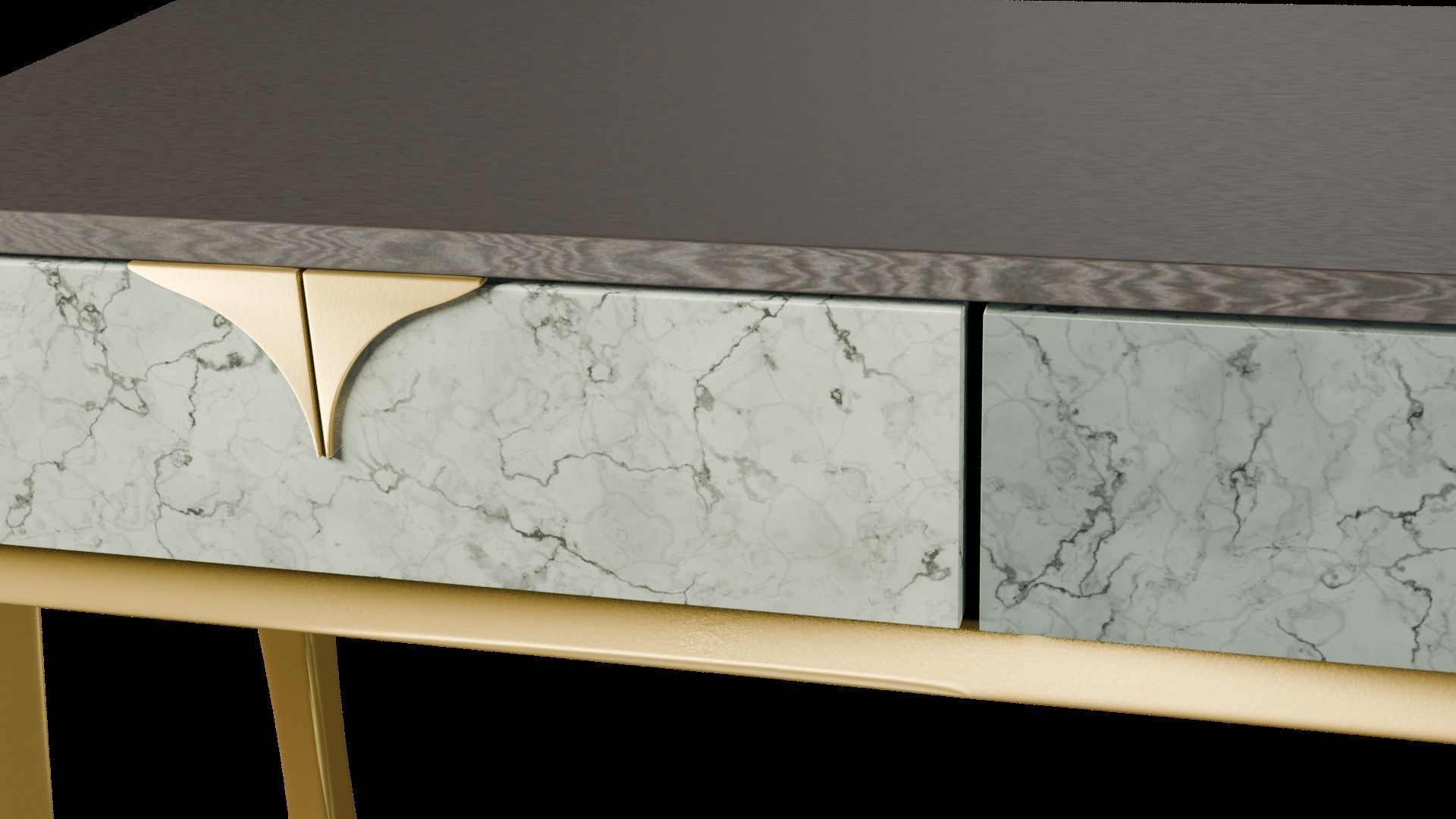 Designer Console Table 08 Low-poly 3D model_8