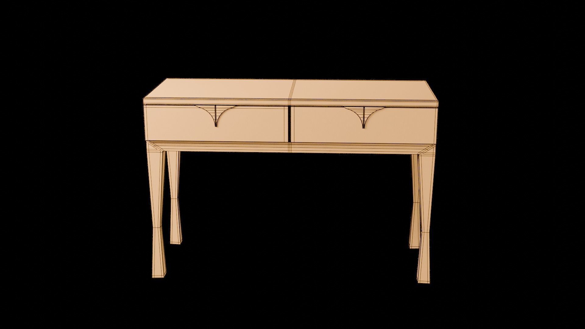 Designer Console Table 08 Low-poly 3D model_15