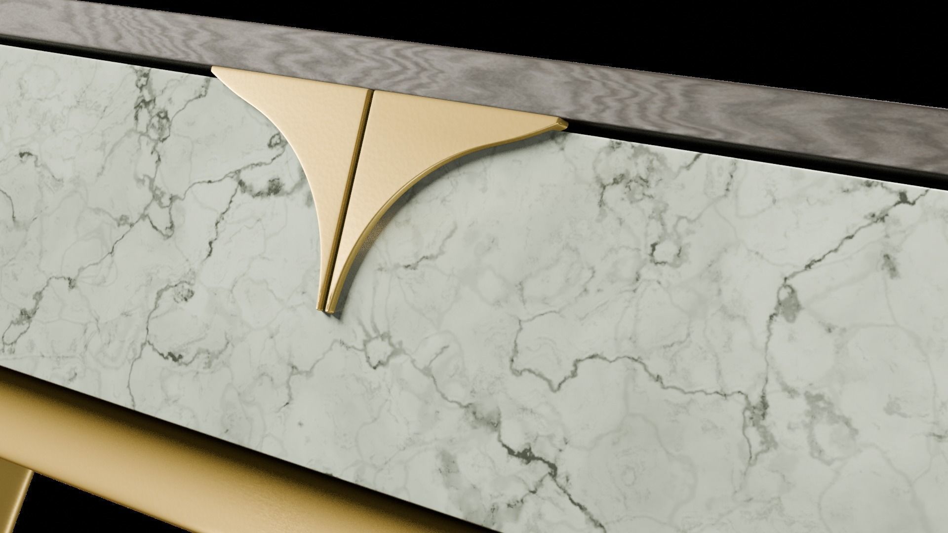 Designer Console Table 08 Low-poly 3D model_16