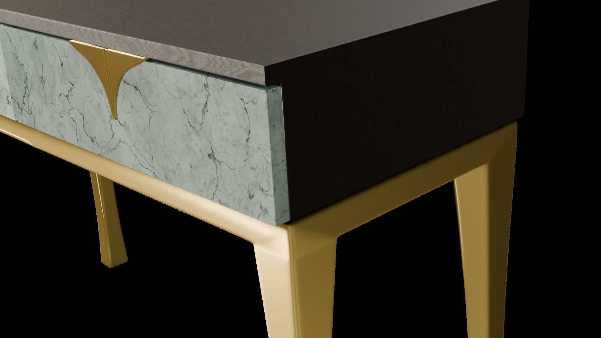 Designer Console Table 08 Low-poly 3D model_11