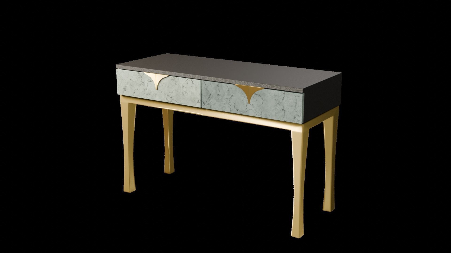 Designer Console Table 08 Low-poly 3D model_3