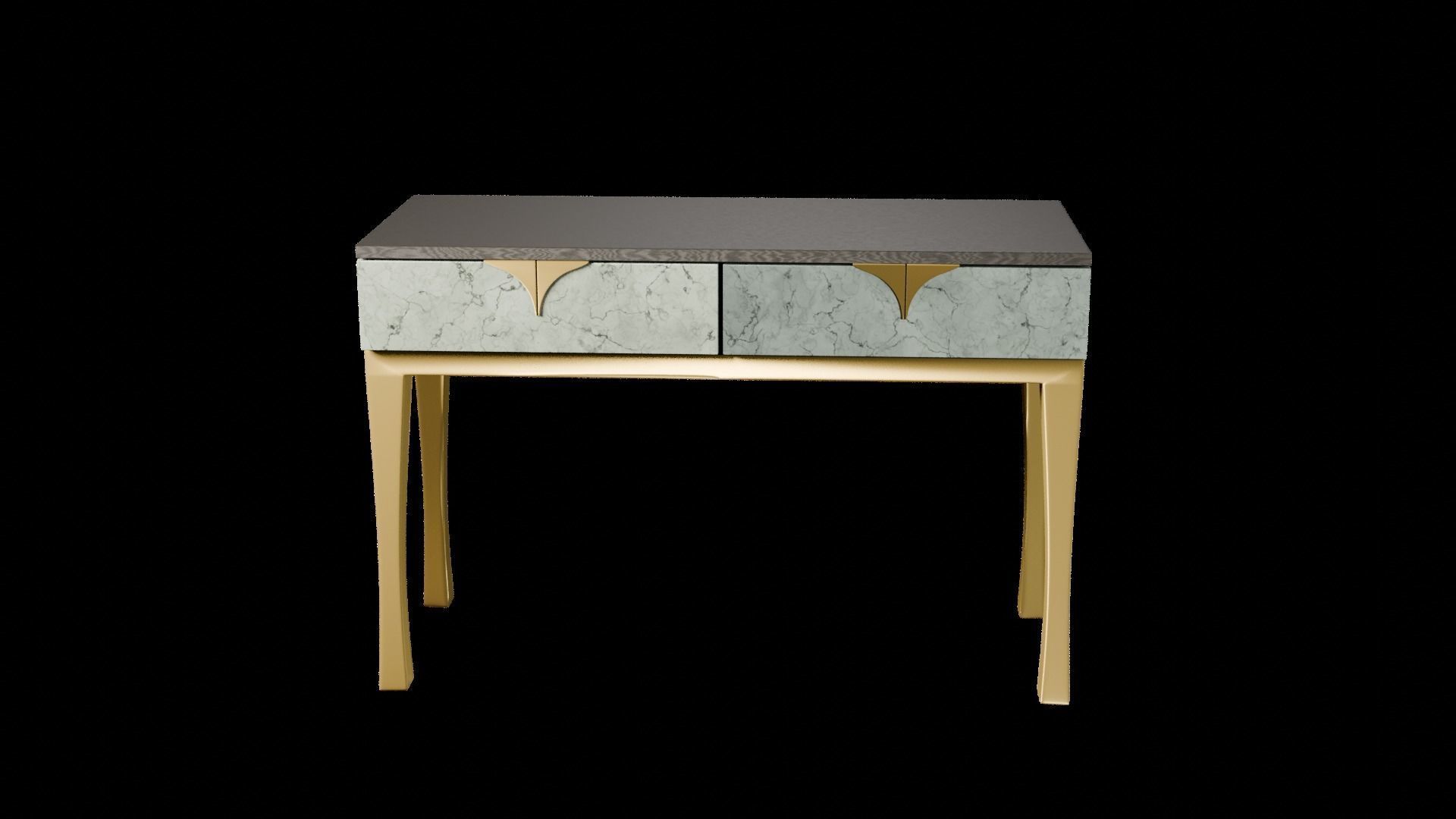 Designer Console Table 08 Low-poly 3D model_4