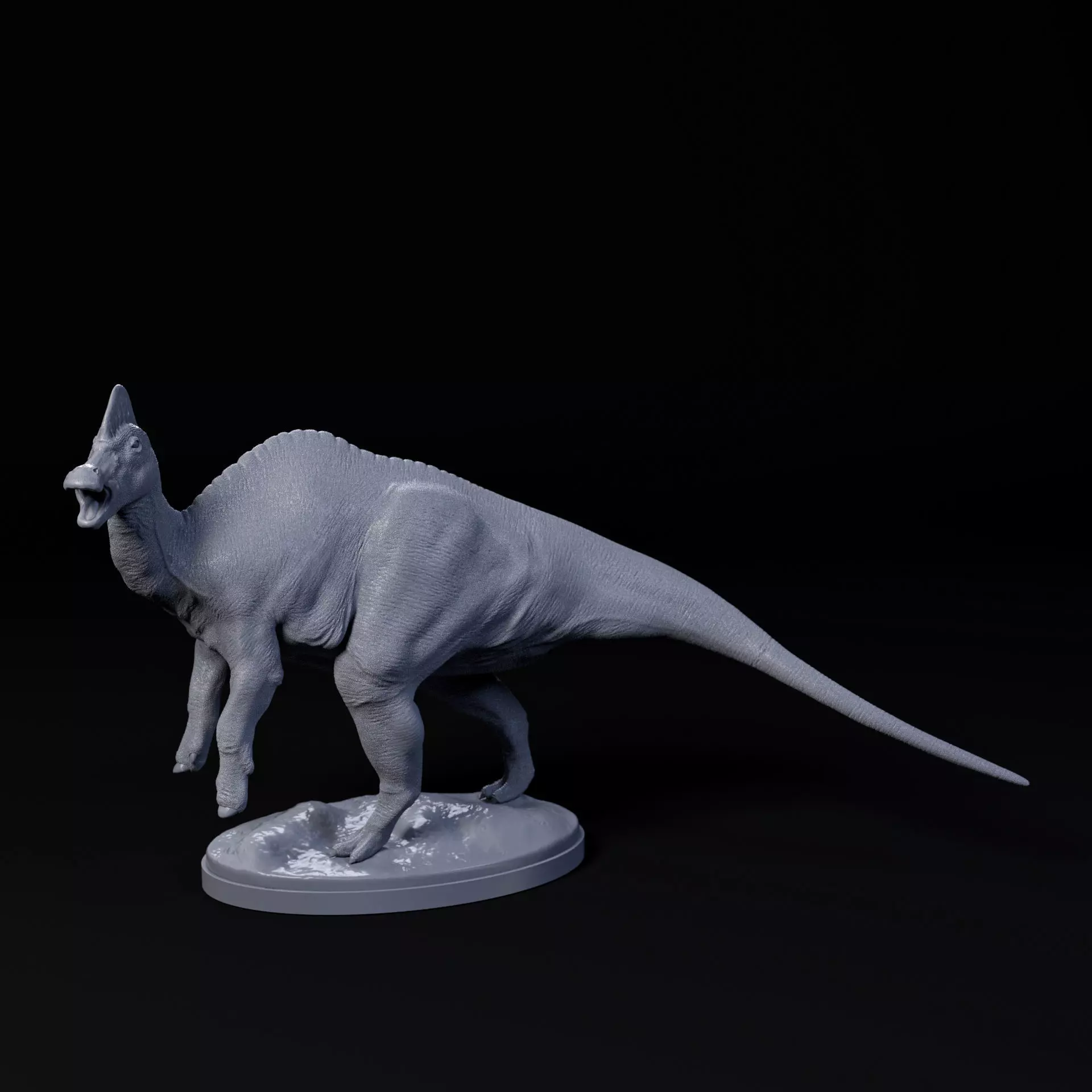 Corythosaurus rear up 1-35 scale pre-supported dinosaur 3D print model_0