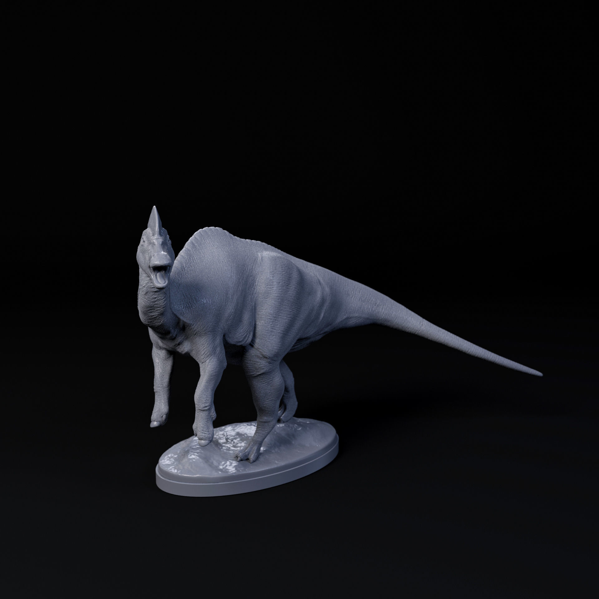 Corythosaurus rear up 1-35 scale pre-supported dinosaur 3D print model_3