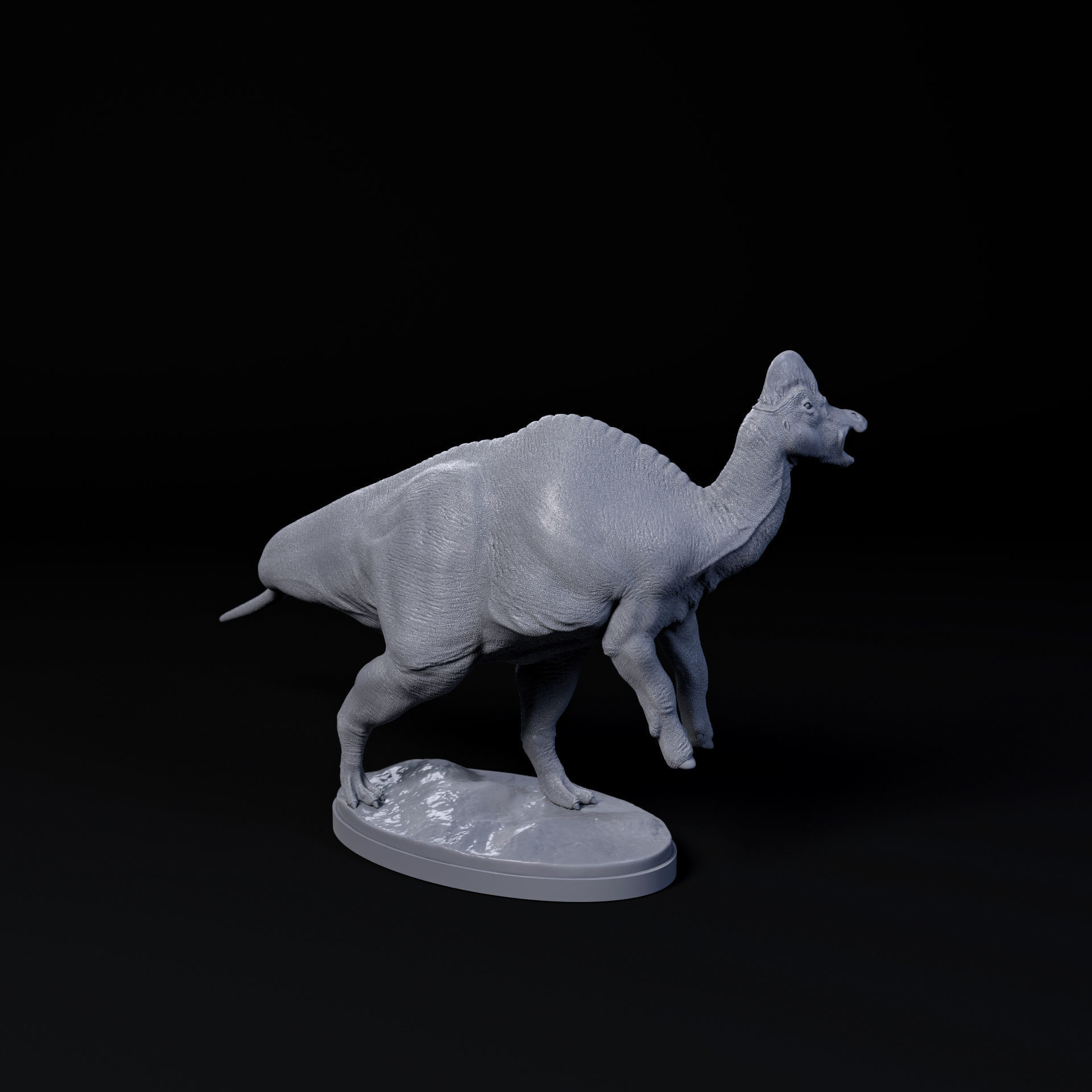 Corythosaurus rear up 1-35 scale pre-supported dinosaur 3D print model_2