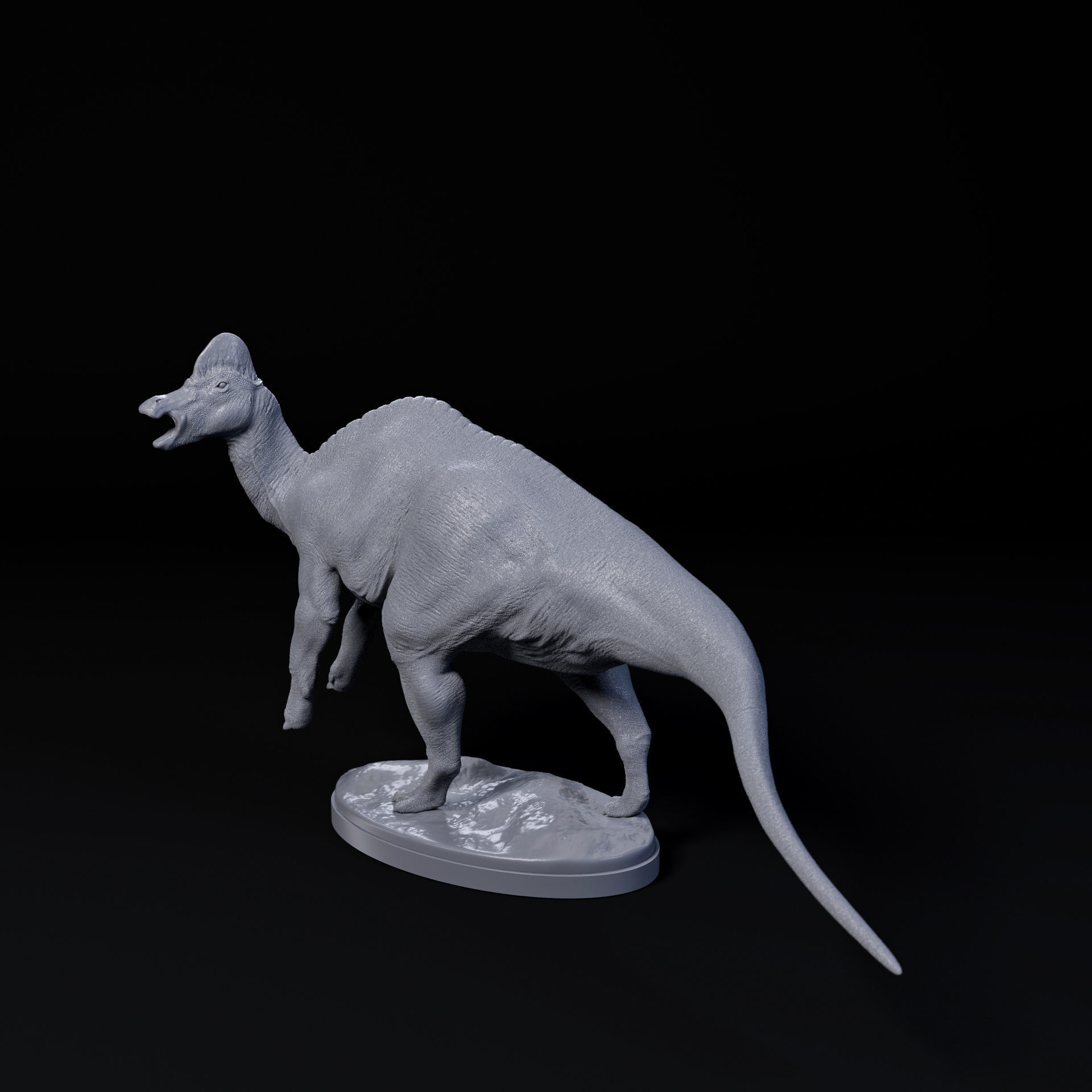 Corythosaurus rear up 1-35 scale pre-supported dinosaur 3D print model_1