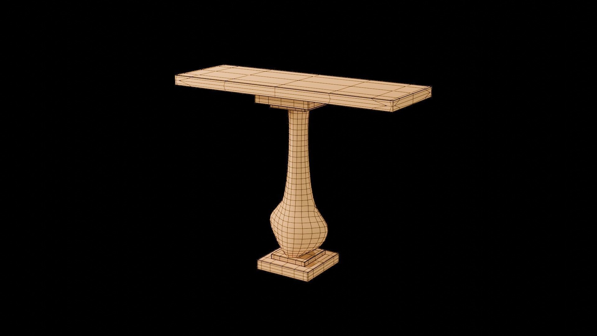 Designer Console Table 09 Low-poly 3D model_21
