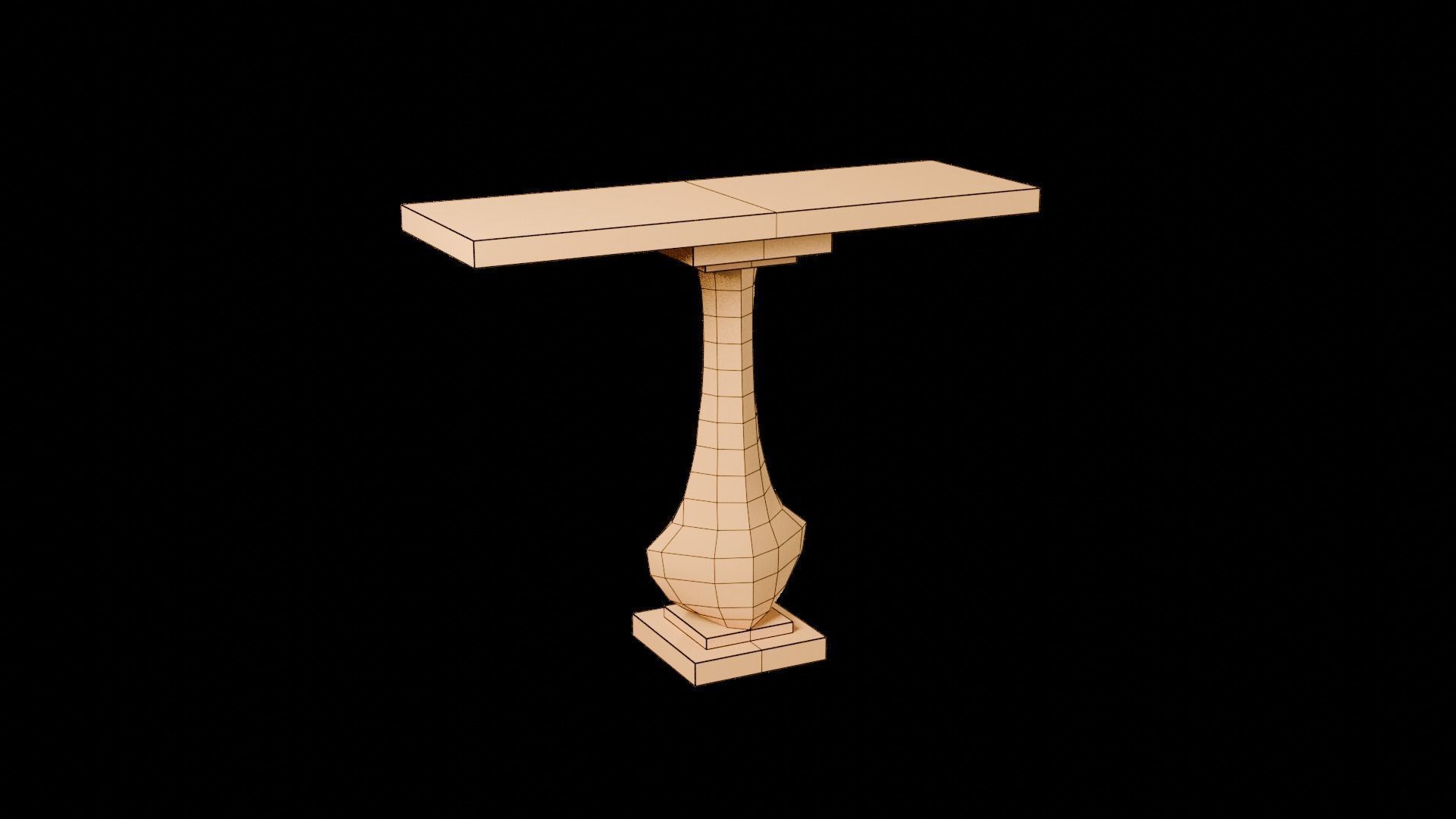 Designer Console Table 09 Low-poly 3D model_15