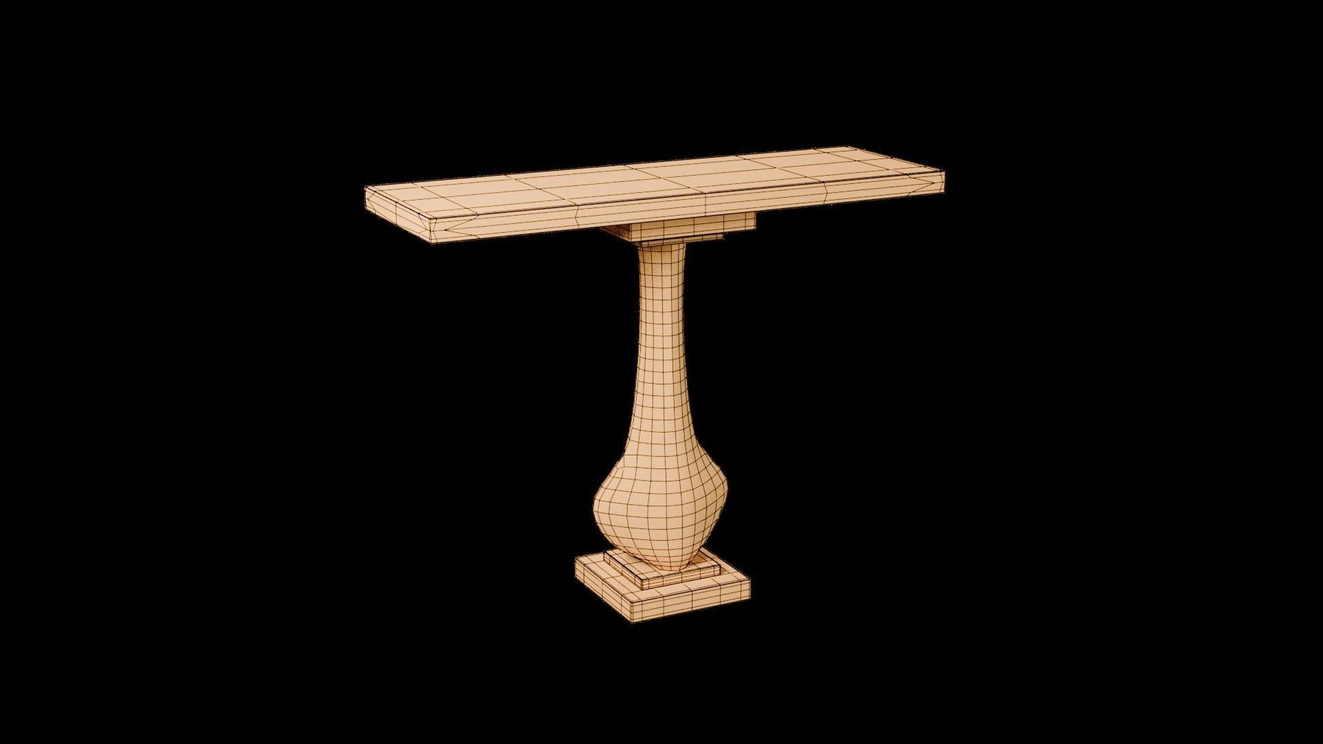 Designer Console Table 09 Low-poly 3D model_20