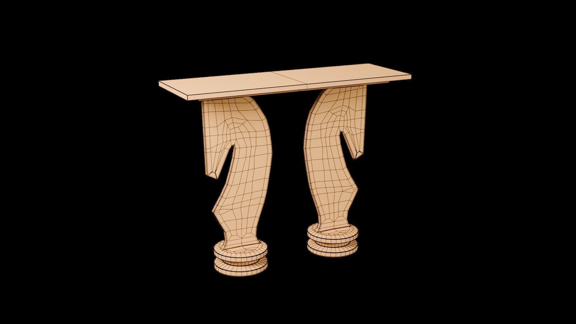 Designer Console Table 10 Low-poly 3D model_14