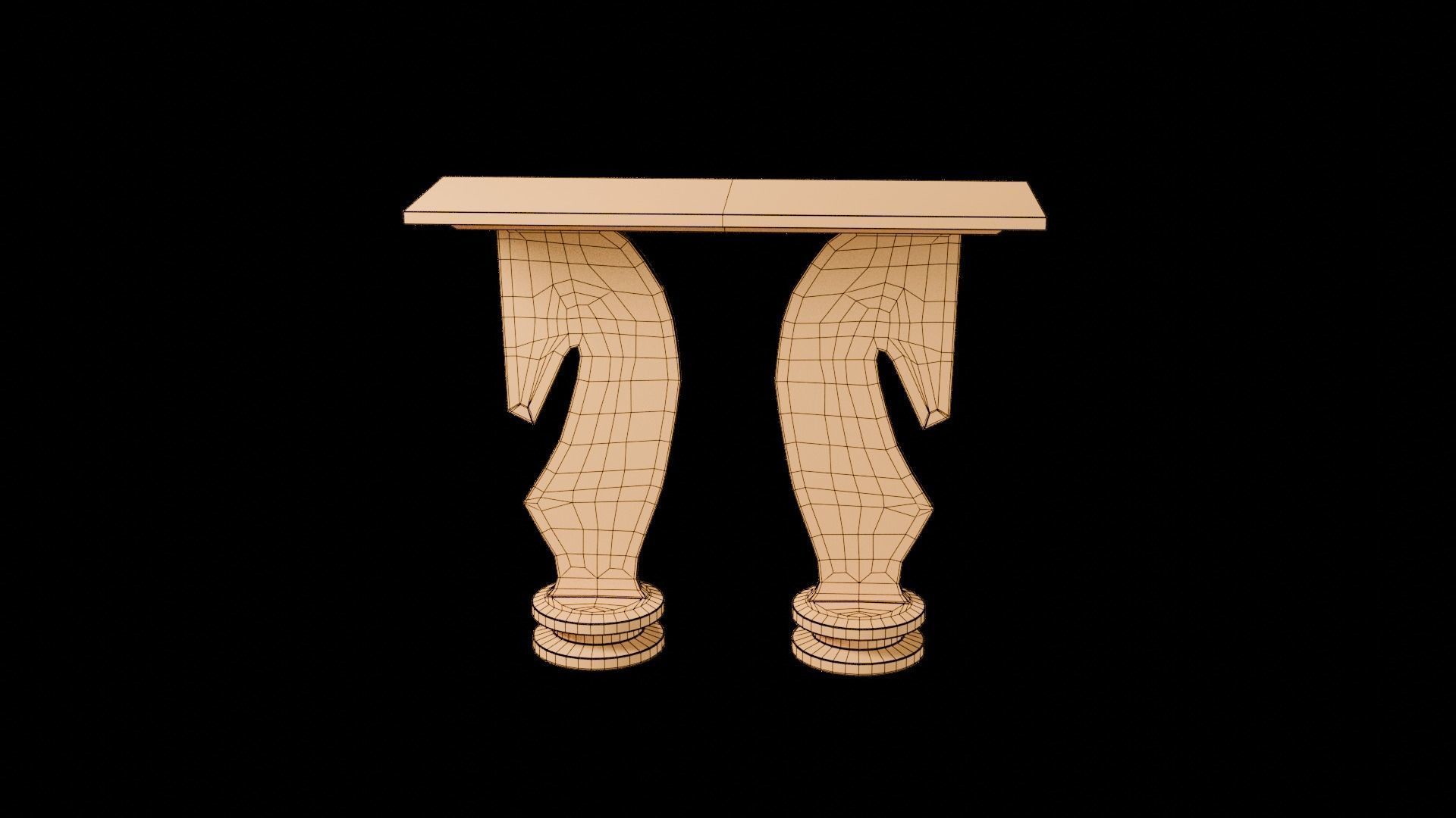 Designer Console Table 10 Low-poly 3D model_15