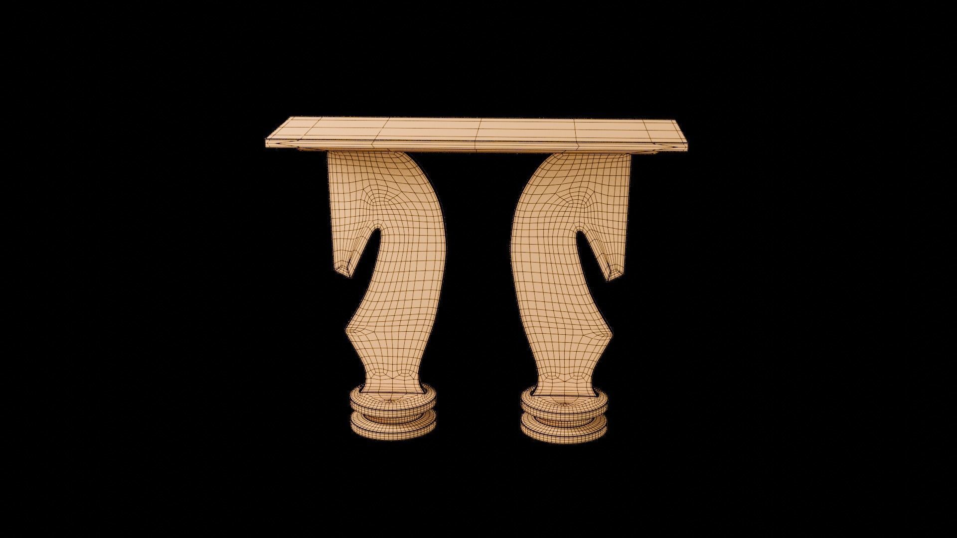 Designer Console Table 10 Low-poly 3D model_18