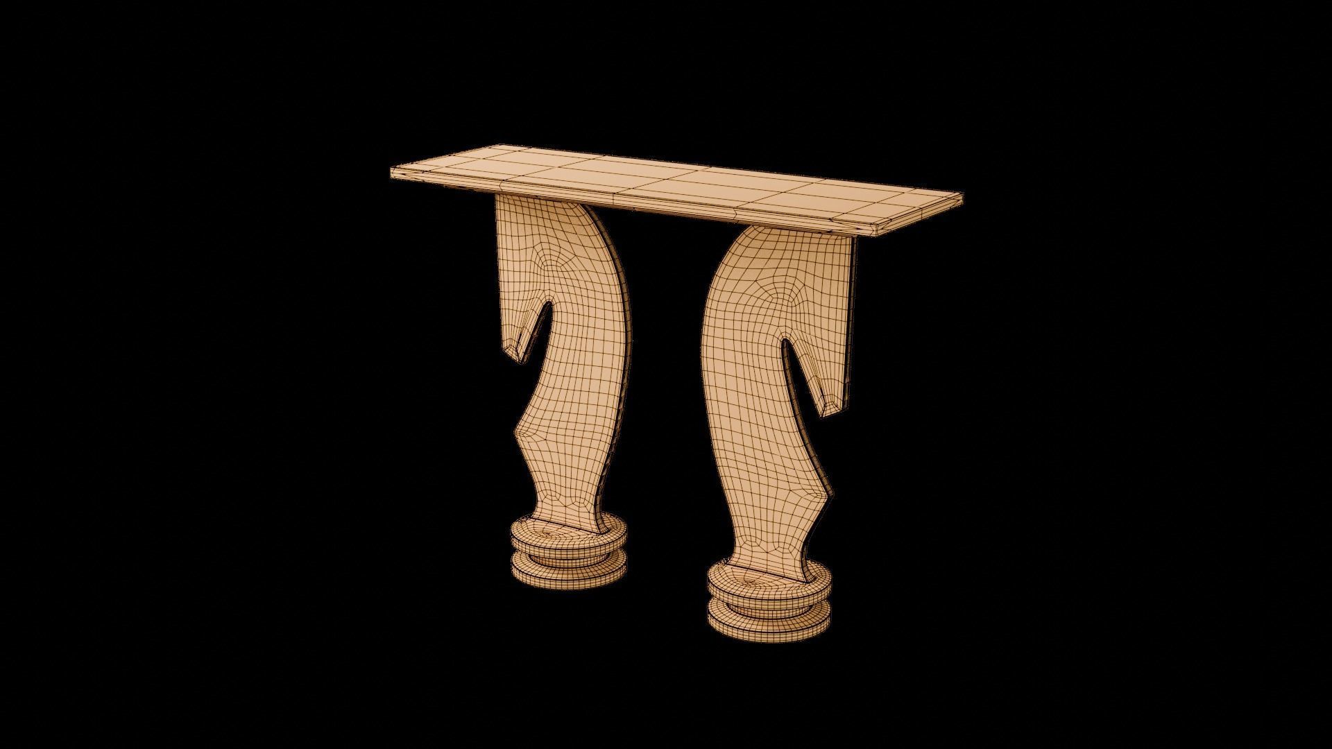 Designer Console Table 10 Low-poly 3D model_19