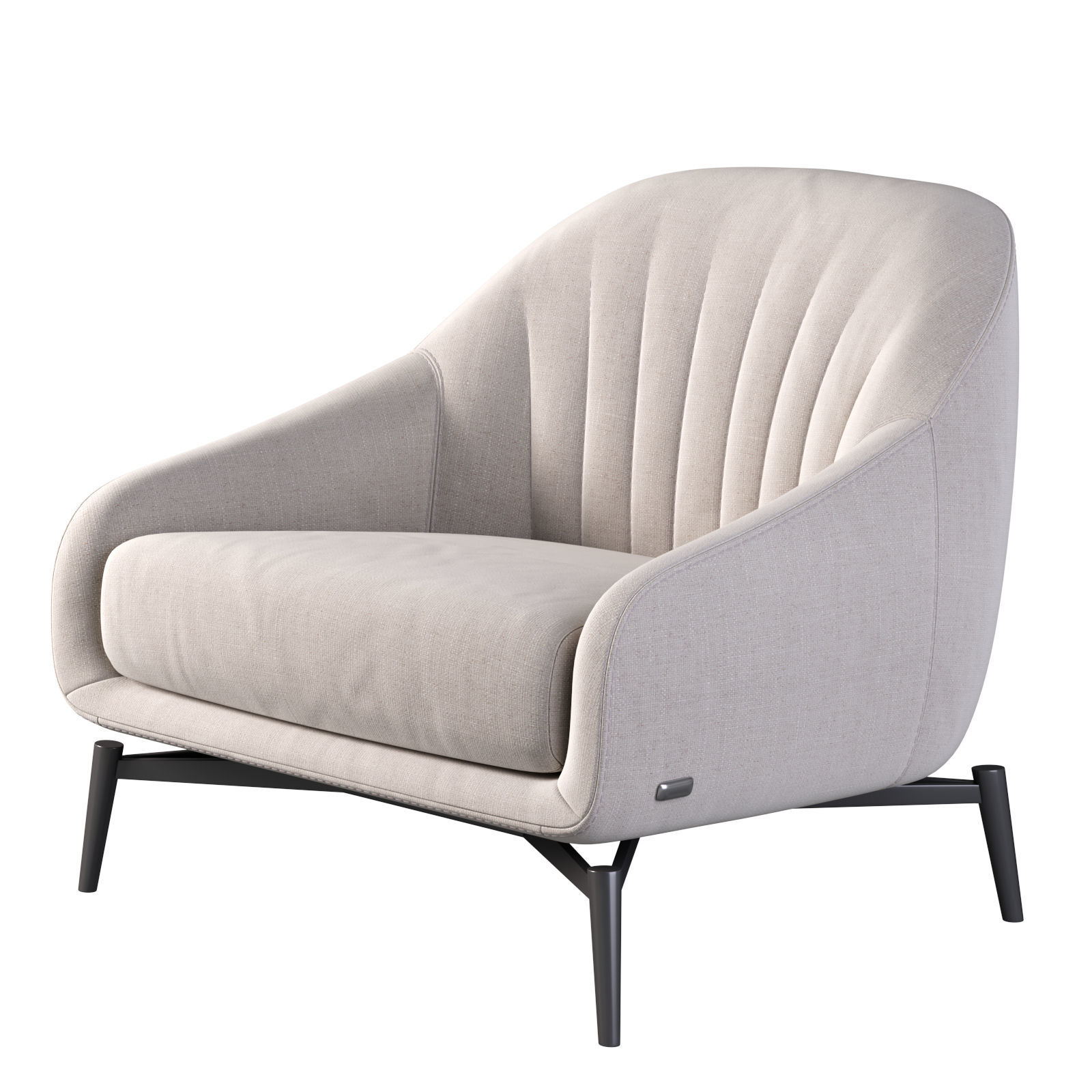 Natuzzi Editions C014 Felicita Armchair Low-poly 3D model_2