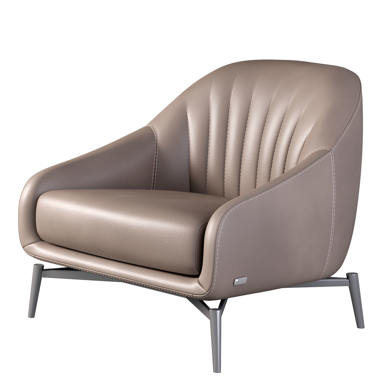 Natuzzi Editions C014 Felicita Armchair Low-poly 3D model_1