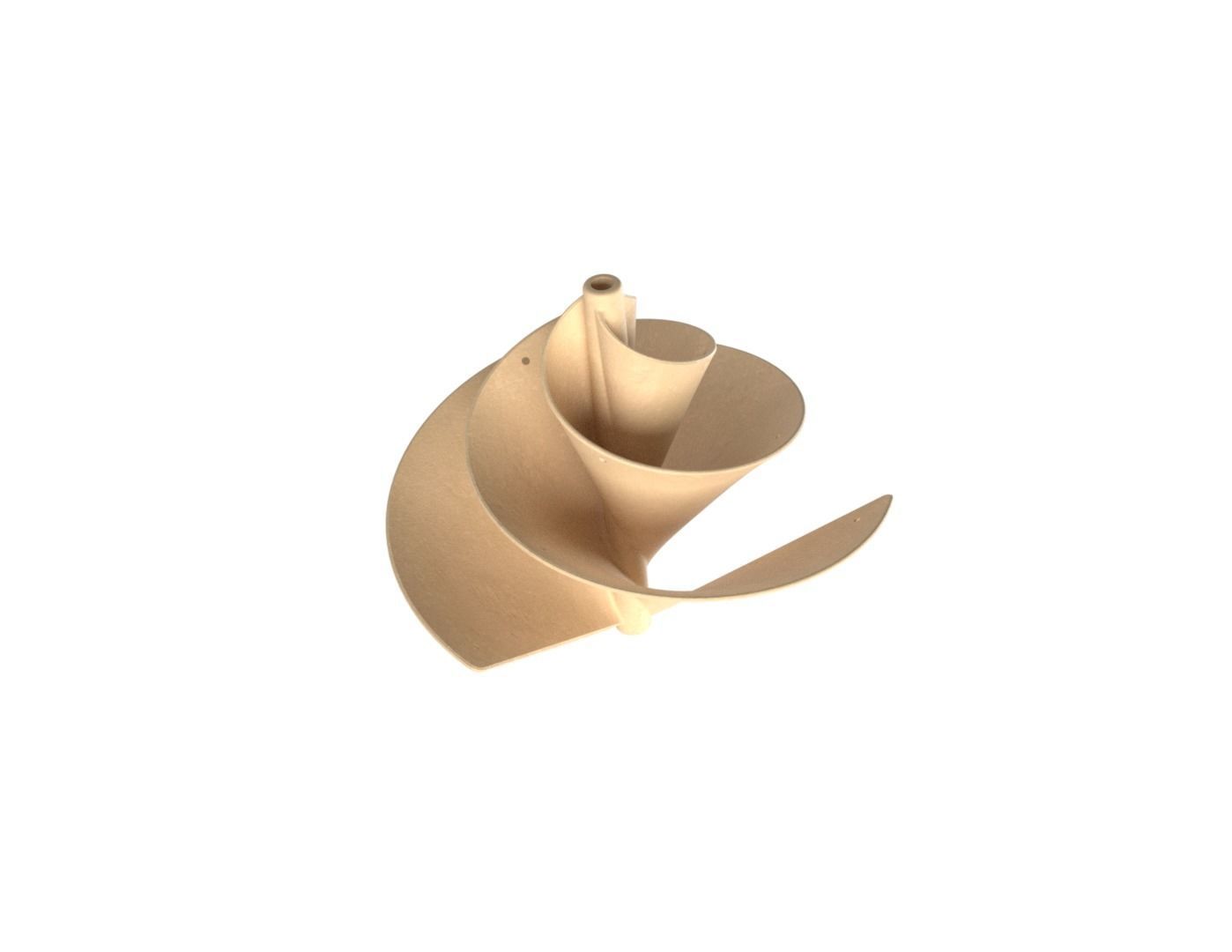Fibonacci Wind Turbine 3D print model_19