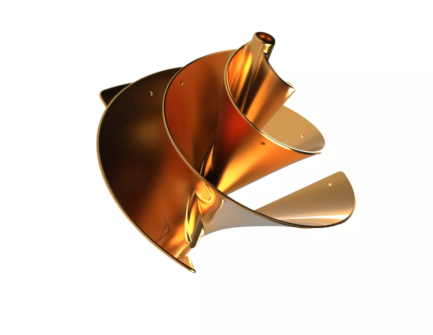Fibonacci Wind Turbine 3D print model_0