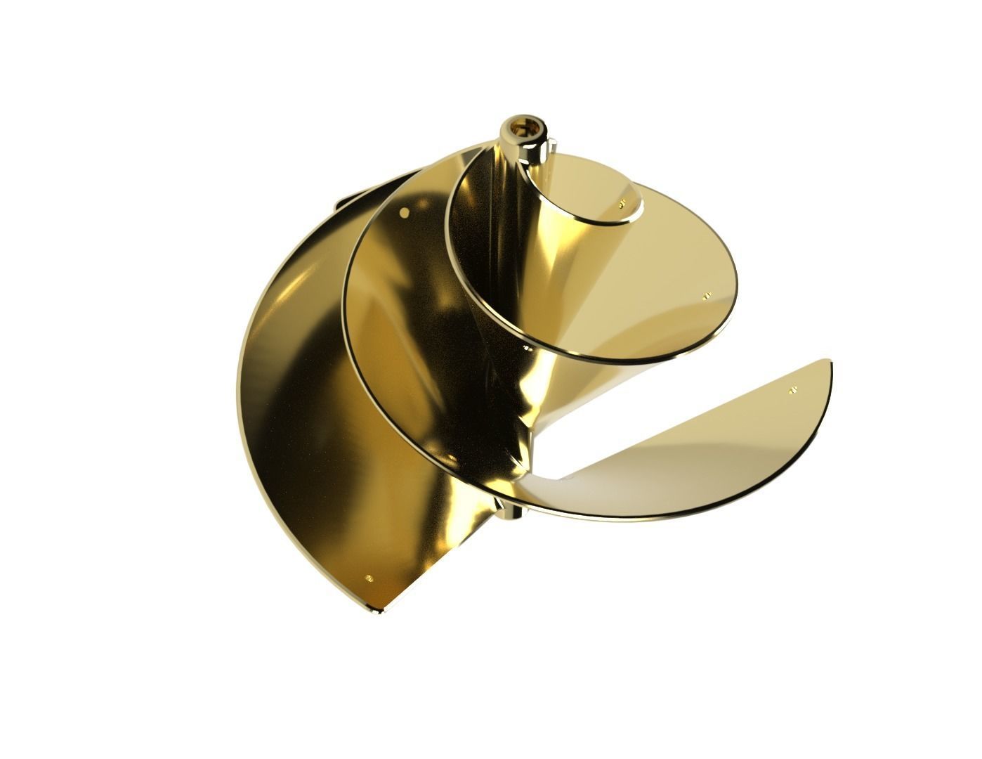Fibonacci Wind Turbine 3D print model_8