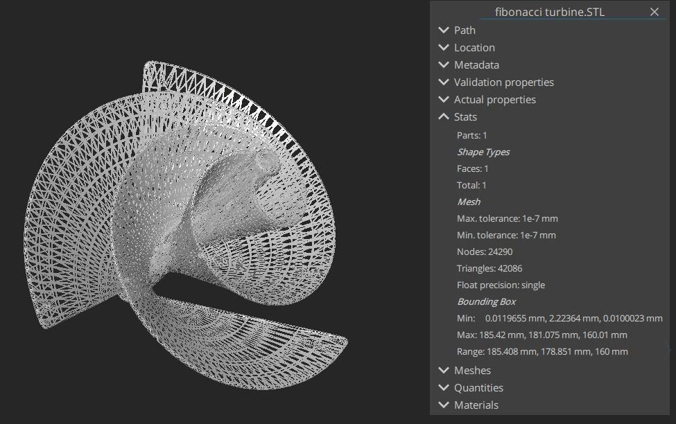 Fibonacci Wind Turbine 3D print model_14