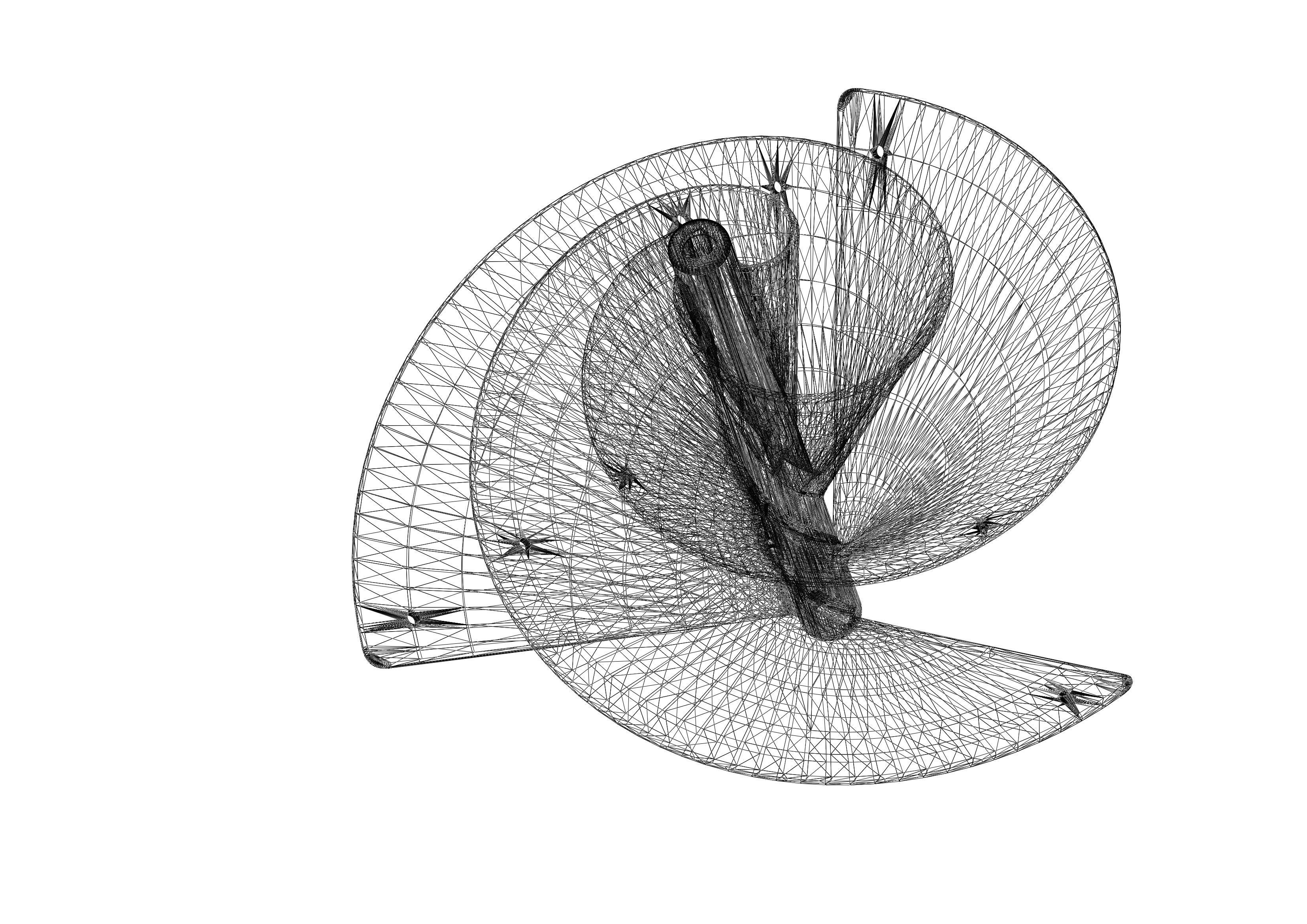 Fibonacci Wind Turbine 3D print model_13