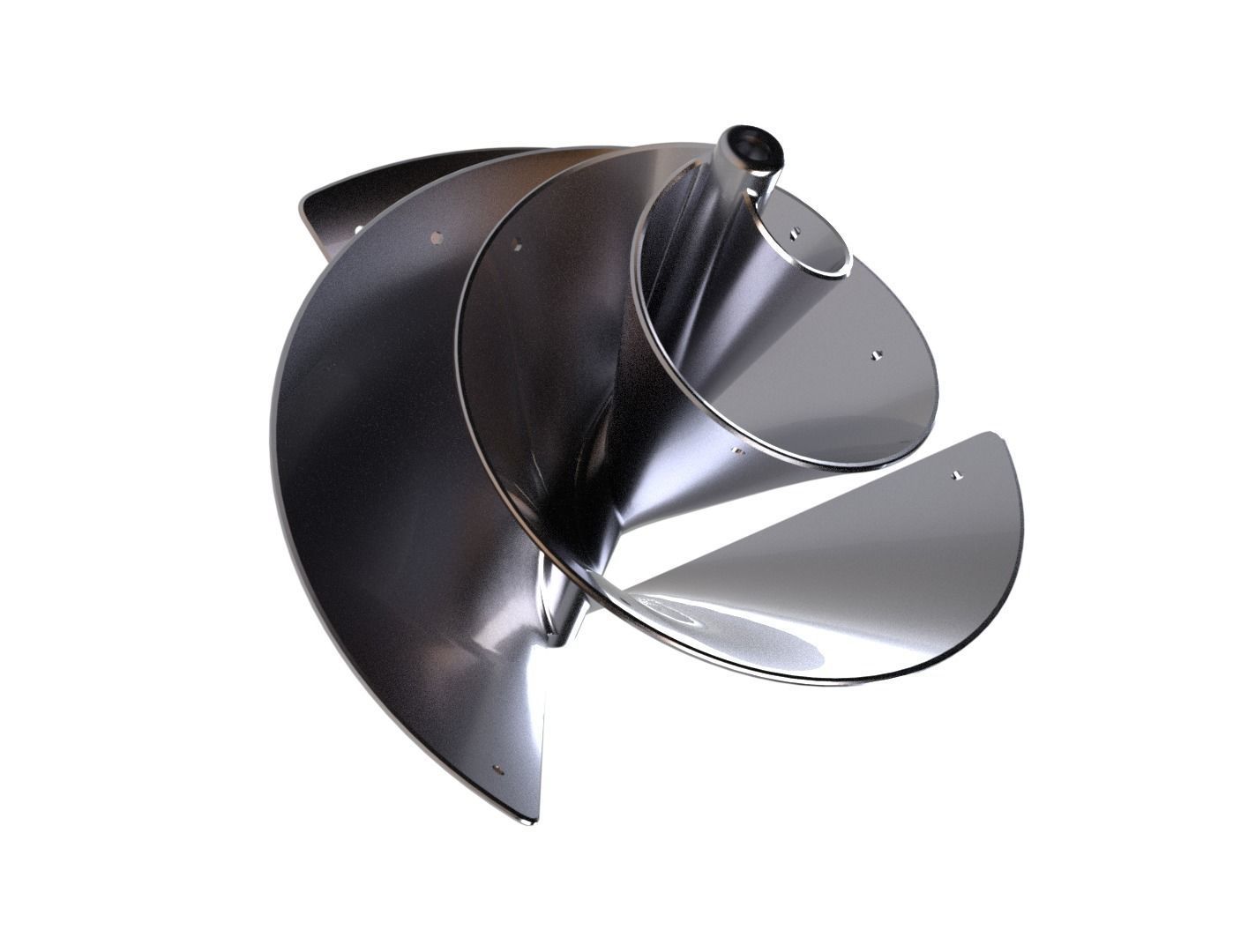 Fibonacci Wind Turbine 3D print model_22