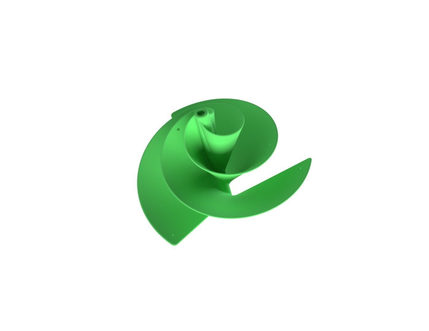 Fibonacci Wind Turbine 3D print model_25