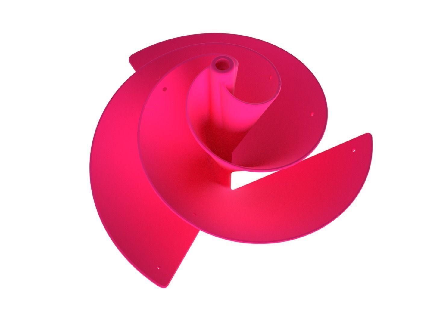 Fibonacci Wind Turbine 3D print model_21