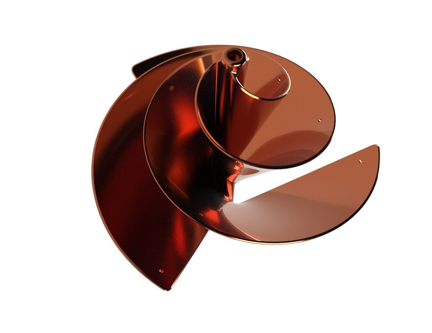 Fibonacci Wind Turbine 3D print model_4