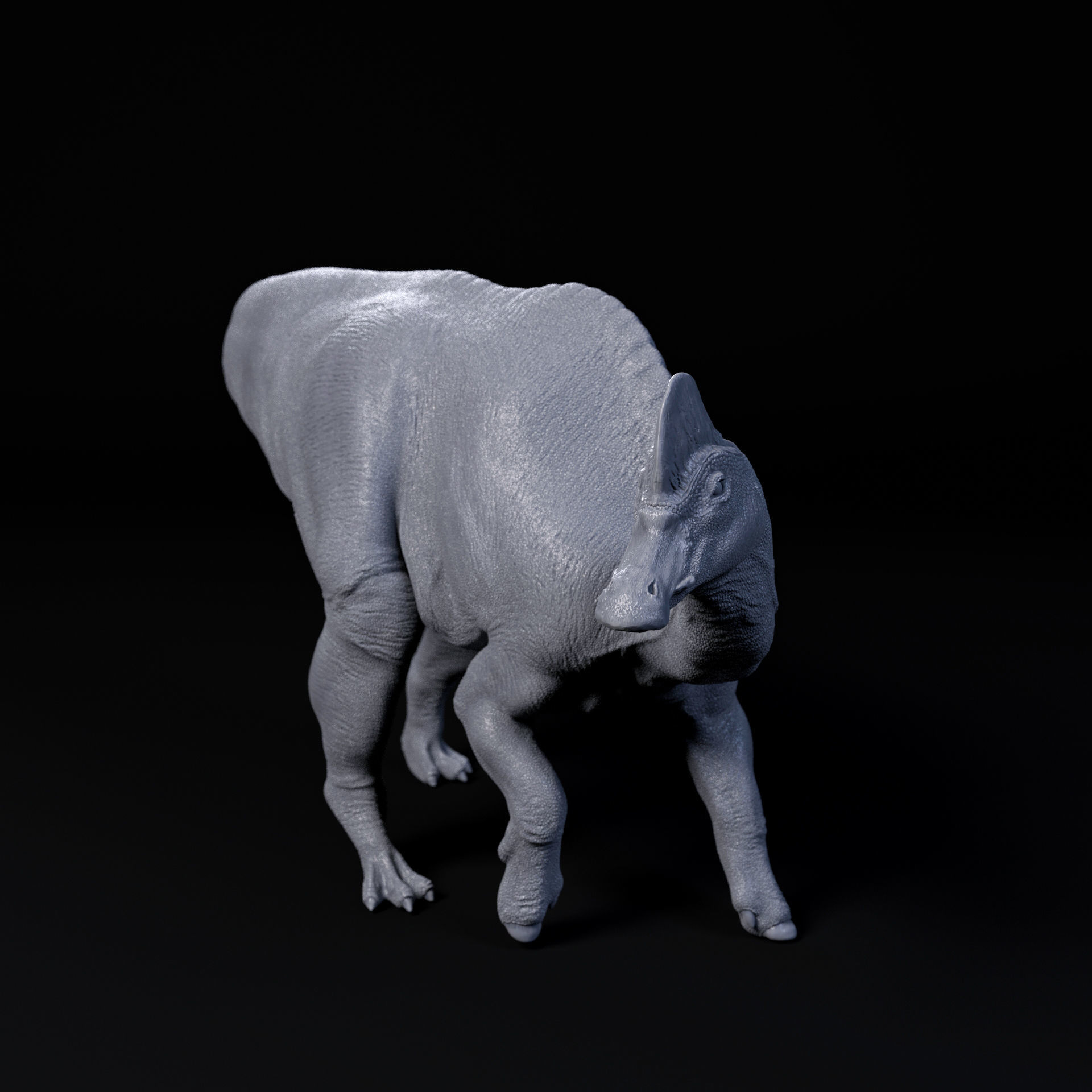 Corythosaurus walking 1-35 scale pre-supported dinosaur 3D print model_4