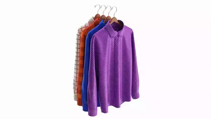 Clothing Long Sleeve Formal Shirts Men on Hanger 2