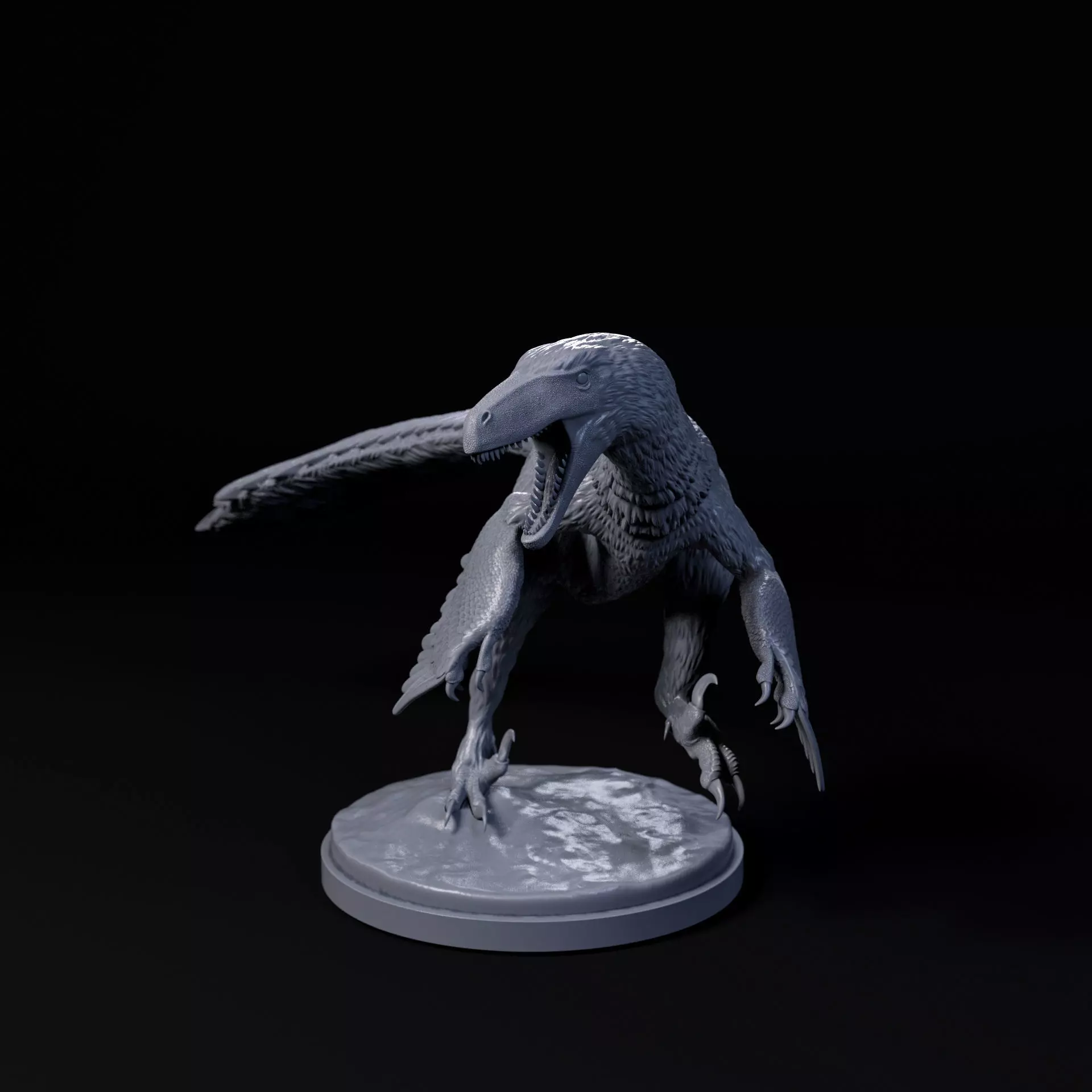 Dakotaraptor 1-35 scale pre-supported dinosaur 3D print model_0