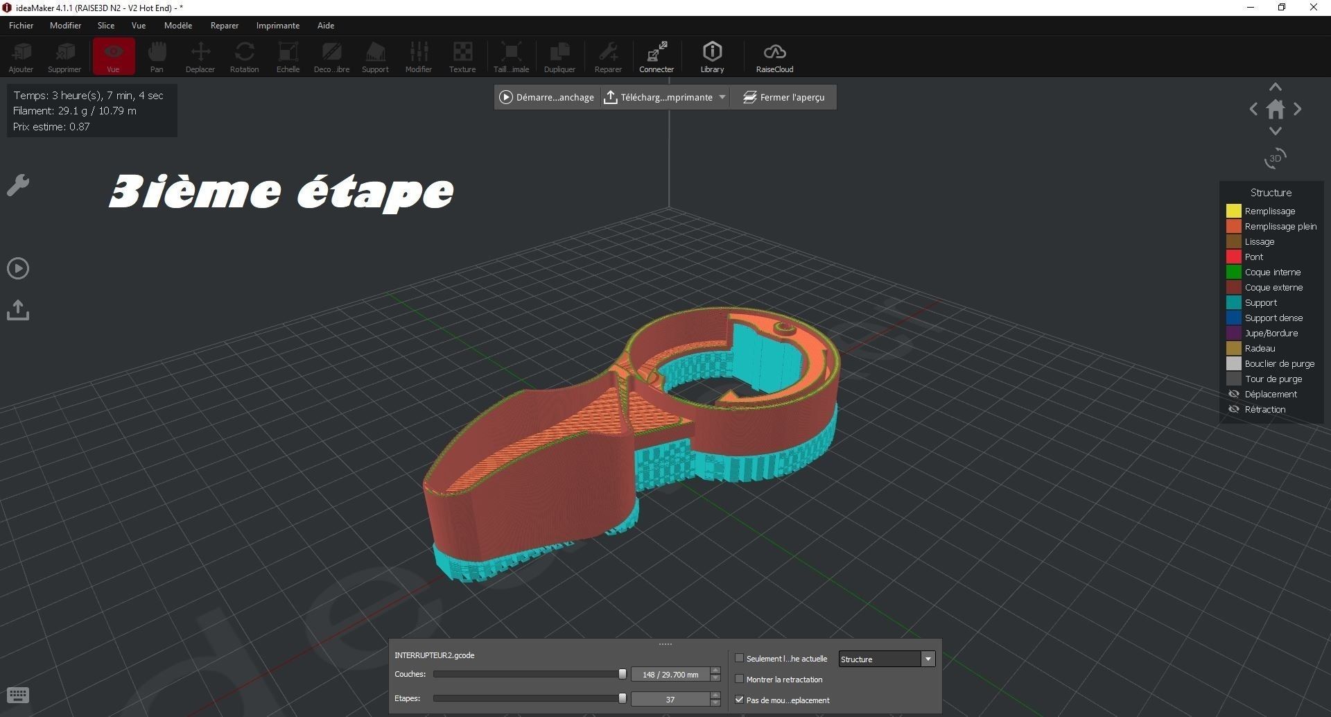 lawn mower handle 3D print model_2