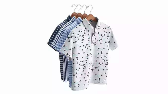 Clothing Short Sleeve Polo Shirts Men on Hanger 2