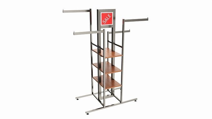 Wall Mounted Clothing Rack - Industrial Pipe Style, 300cm, For Store Or Home