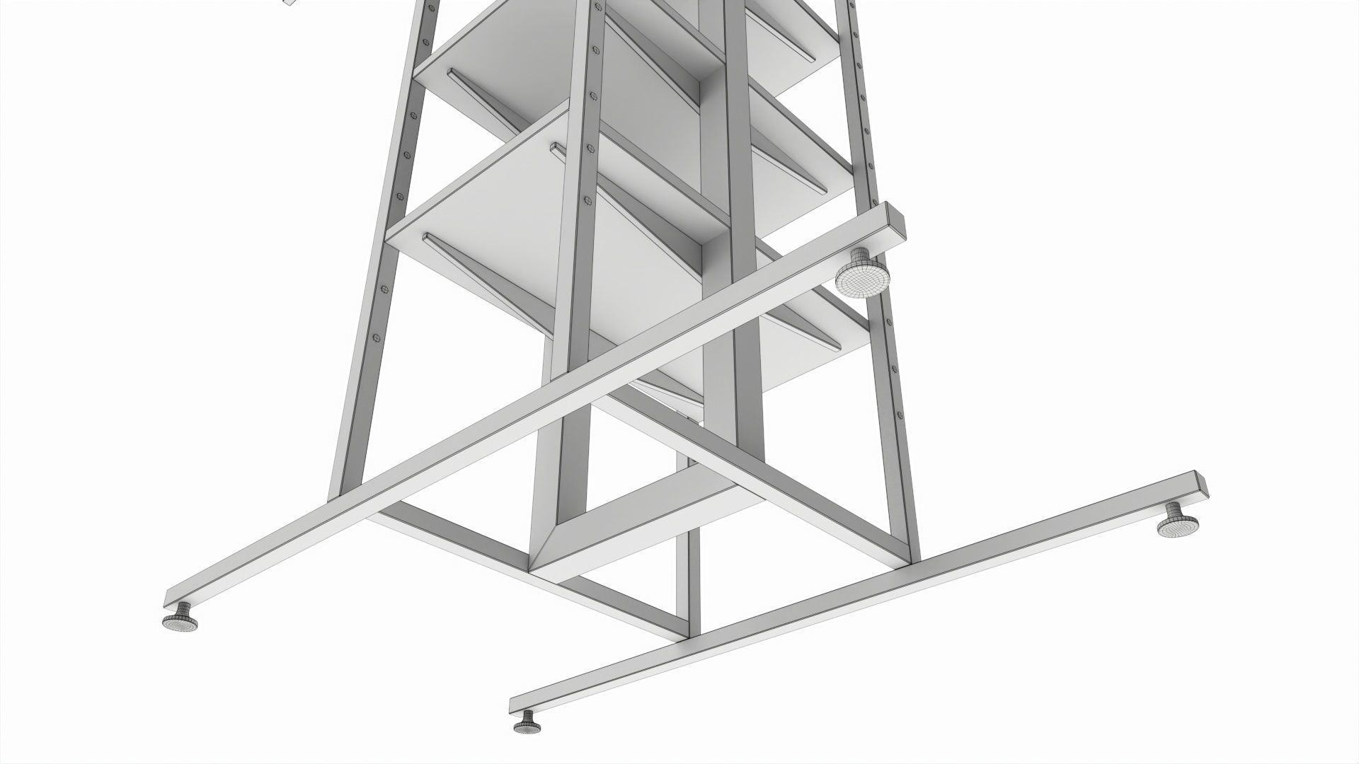 Store 4-way Square Tube Clothing Rack 3D model | CGTrader
