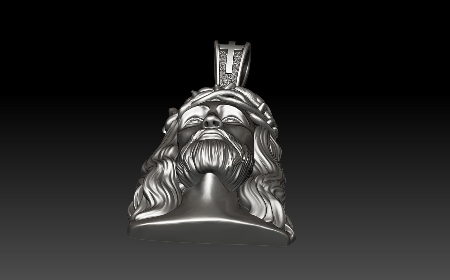 JESUS PENDANT 3D print model_5