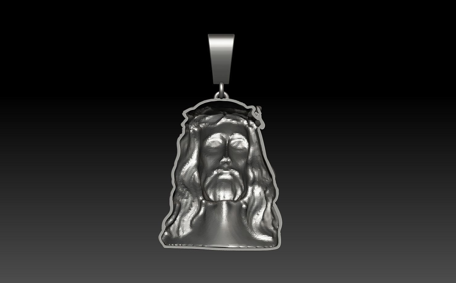 JESUS PENDANT 3D print model_3