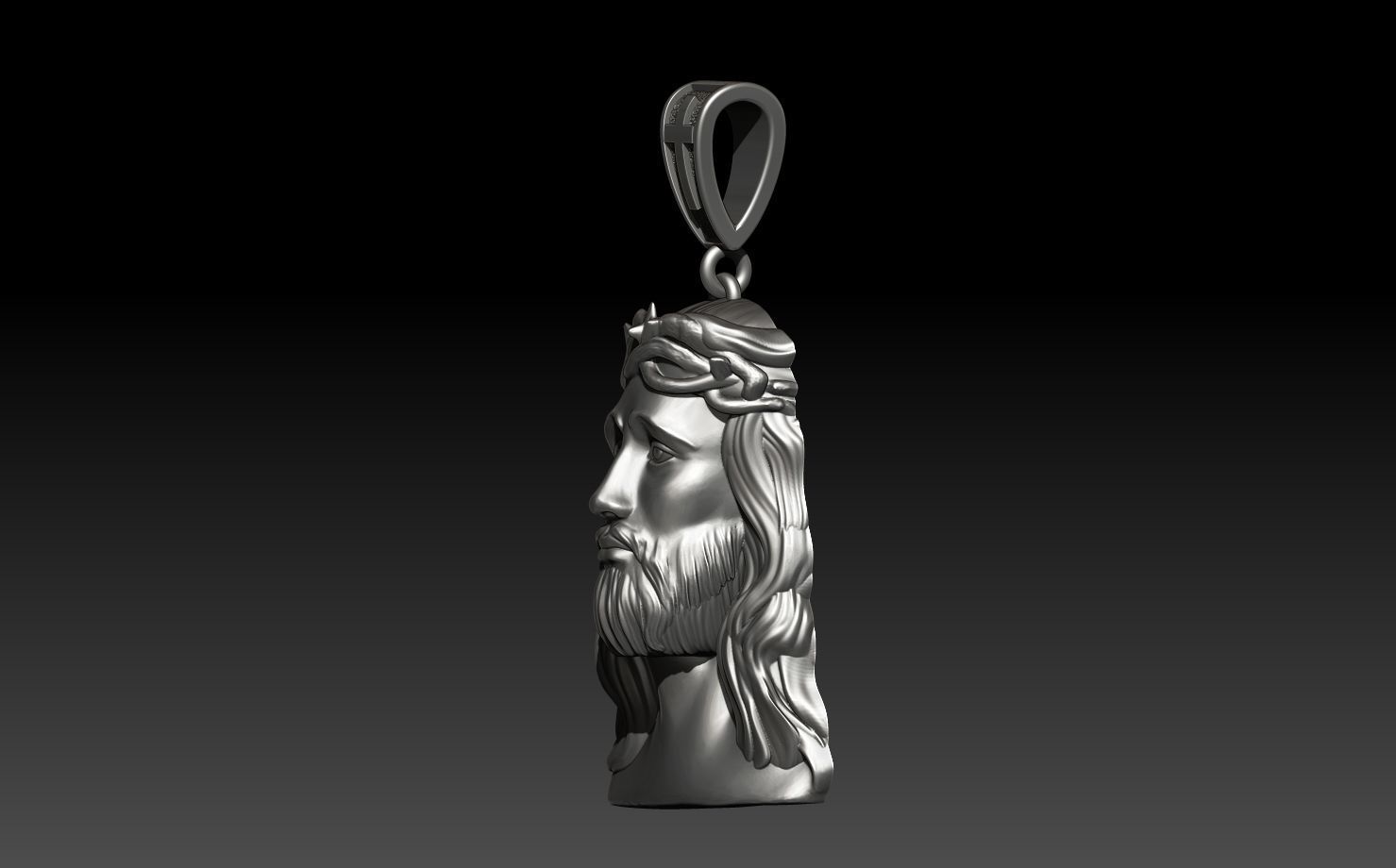 JESUS PENDANT 3D print model_1