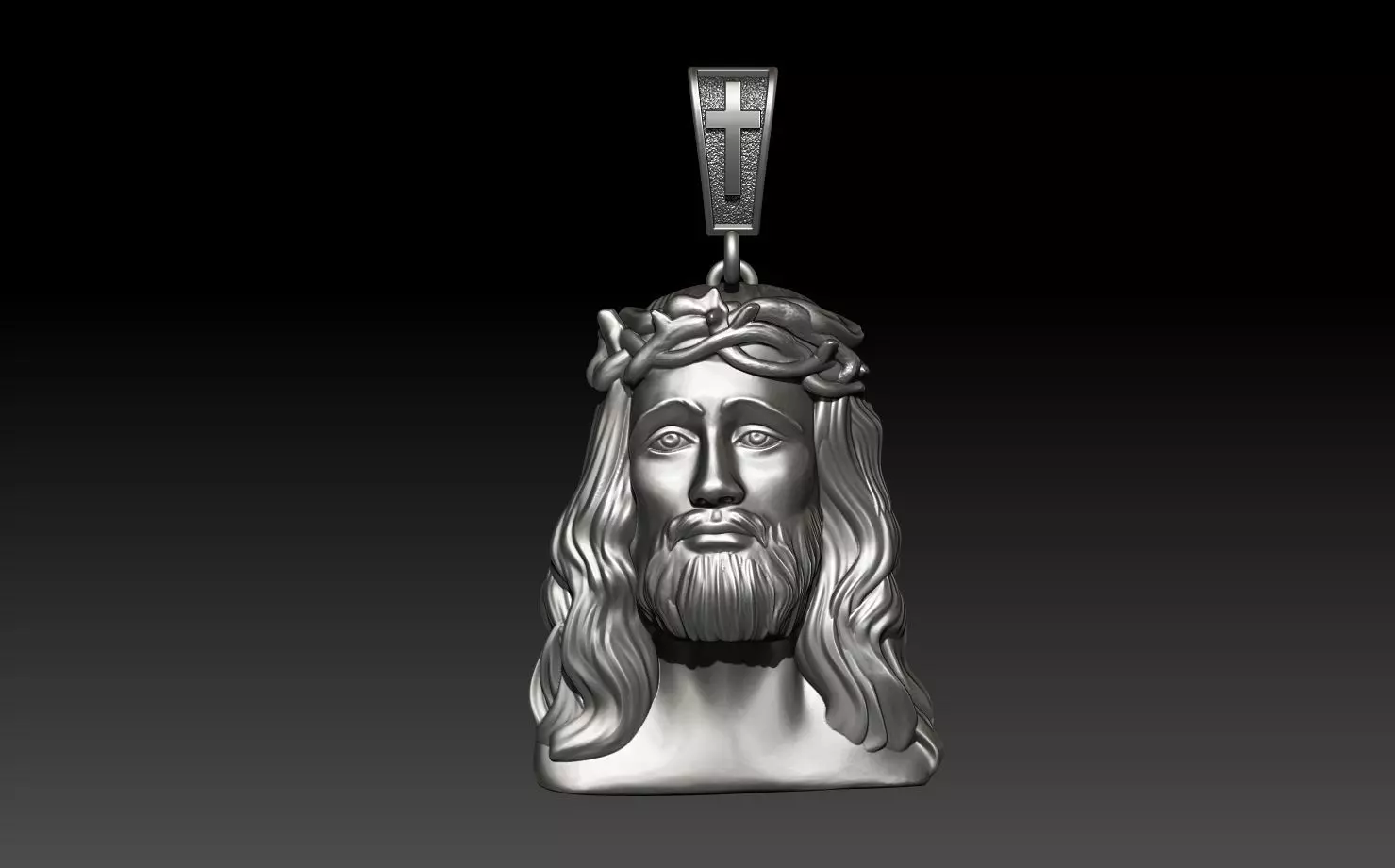 JESUS PENDANT 3D print model_0
